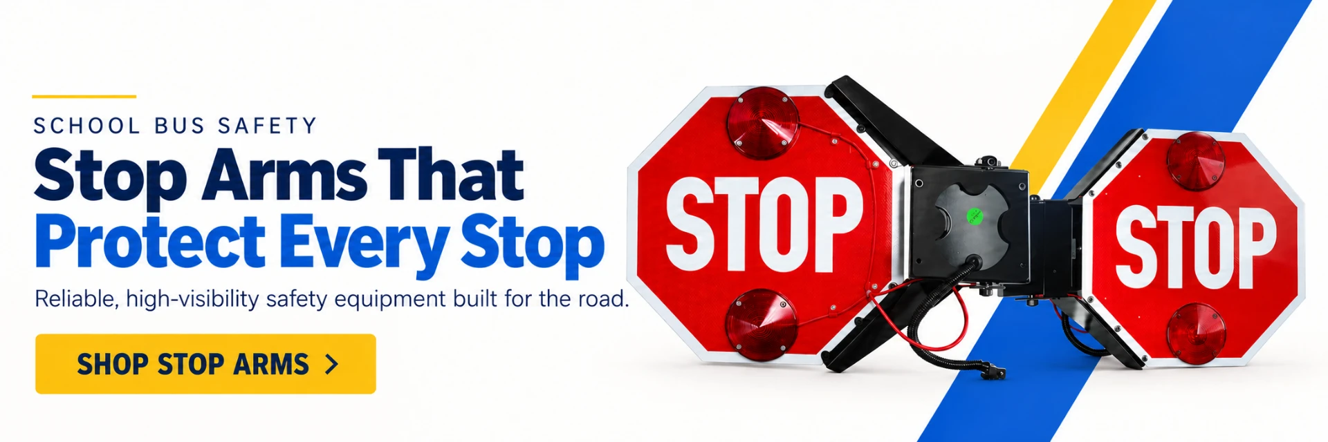 BPW school bus stop arm safety banner